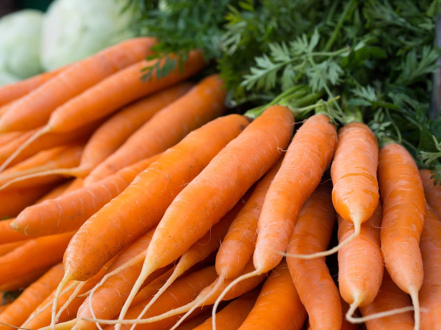 Alimentos para la caída del cabello: zanahorias