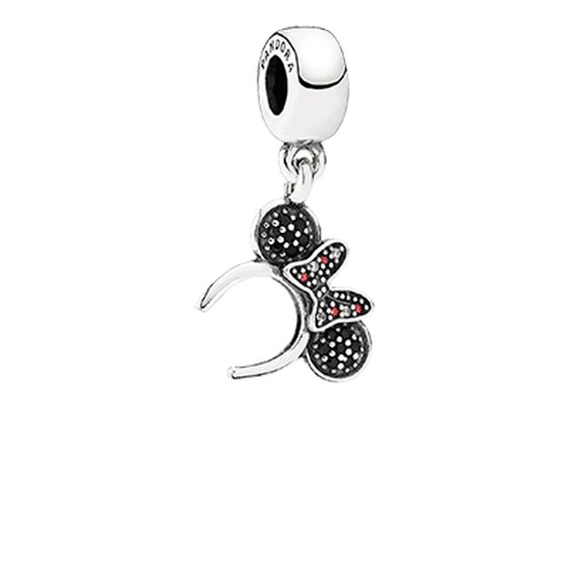 Charm colgante en plata de 1 ley con circonitas cúbicas transparentes y cristal negro (49 euros).