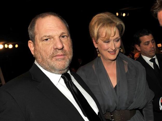 Meryl Streep y Harvey Weinstein trabajaron juntos en La Dama de Hierro./Getty Images