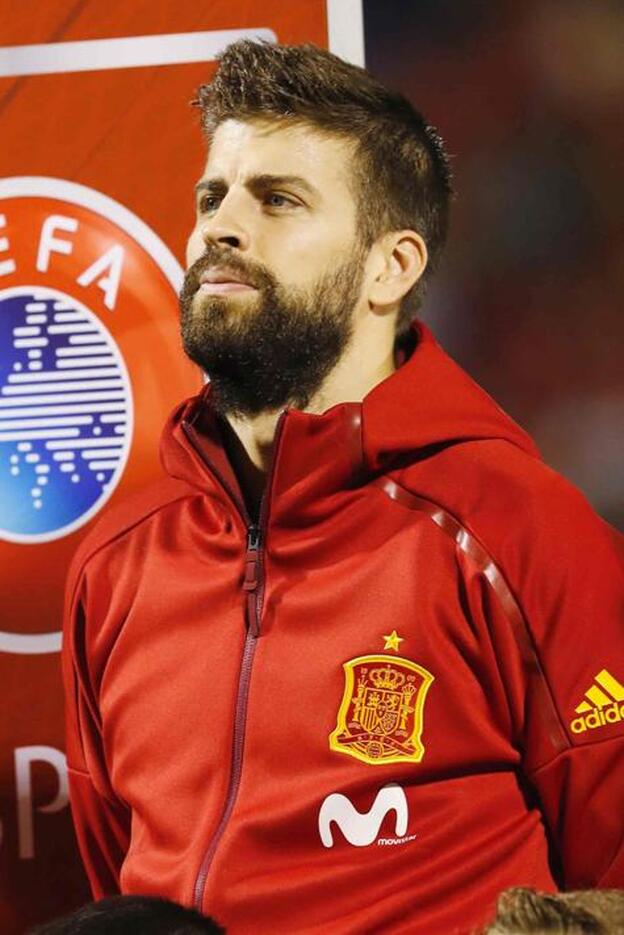 Gerard Piqué durante la última concentración con la Selección Española./Cordon press.