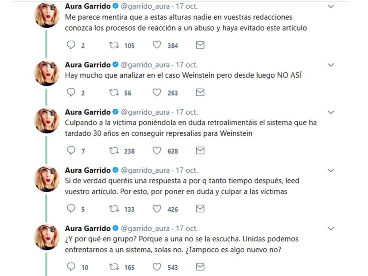 Aura Garrido en Twitter