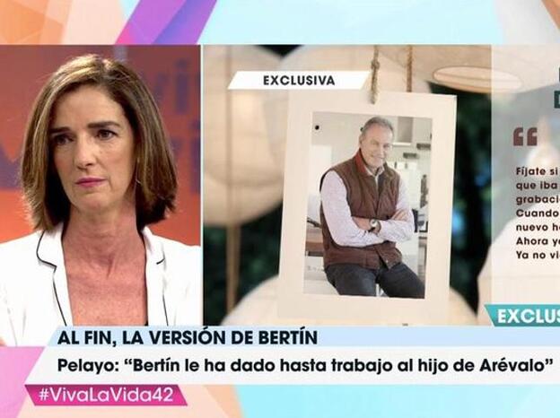 Paloma García Pelayo ha hablado con Bertín sobre su conflicto con Arévalo.