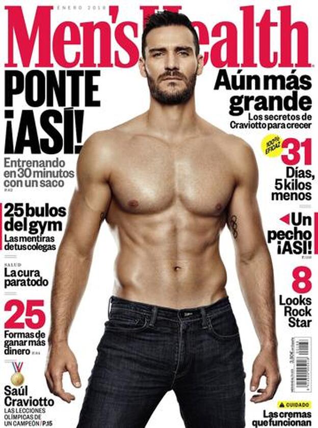 Portada de la revista 'Men's Health', con Saúl Craviotto.