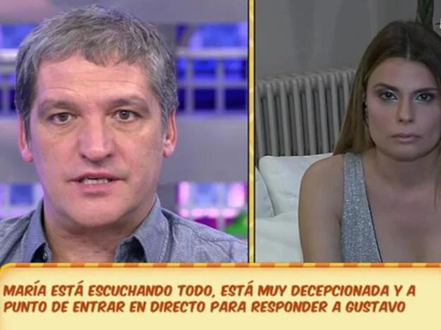 María Lapiedra y Gustavo González siguen su cruce de reproches en televisión./twitter.