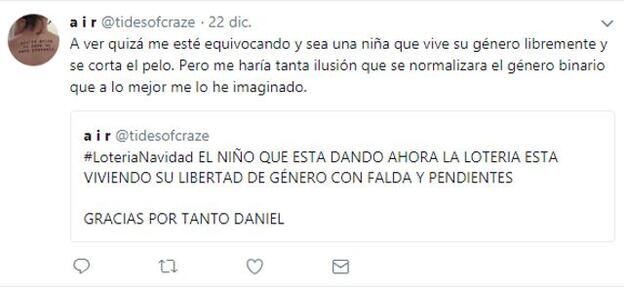 Uno de los Tweets.