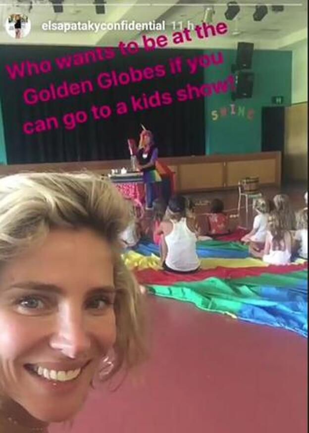 Esta es la imagen con la que Elsa Pataky explicó su ausencia en los Globos de Oro.