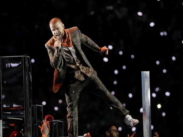 Justin Timberlake actuando en la Super Bowl 2018./gtres.