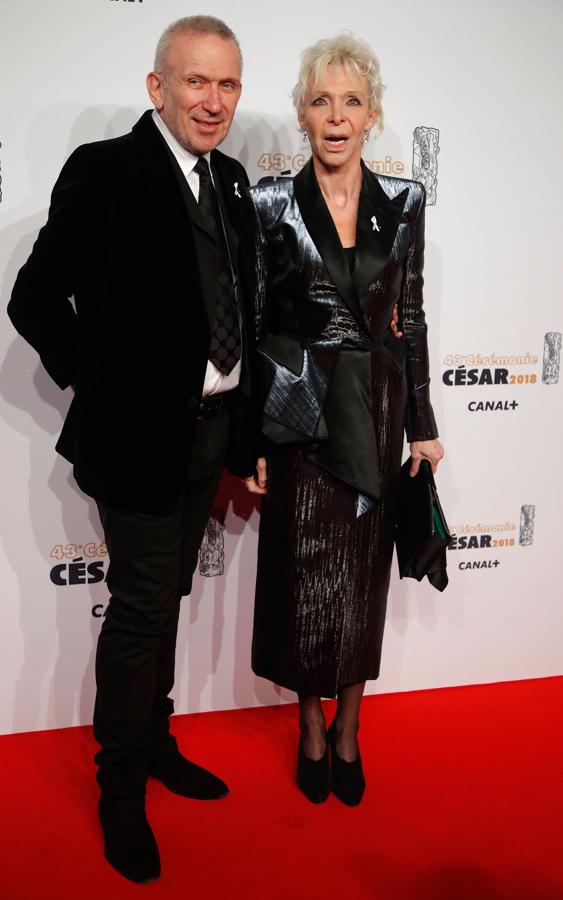 Premios César 2018, alfombra roja: Jean Paul Gaultier y Tonie Marshall