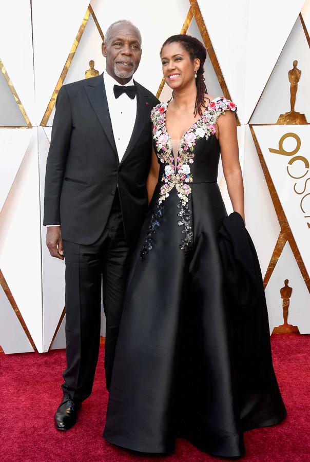 Parejas en la alfombra roja de los Premios Oscar 2018: Danny Glover y Eliane Caval