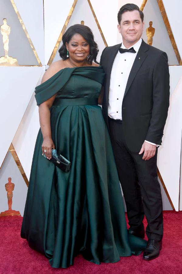 Parejas en la alfombra roja de los Premios Oscar 2018: Octavia Spencer y Tate Taylor