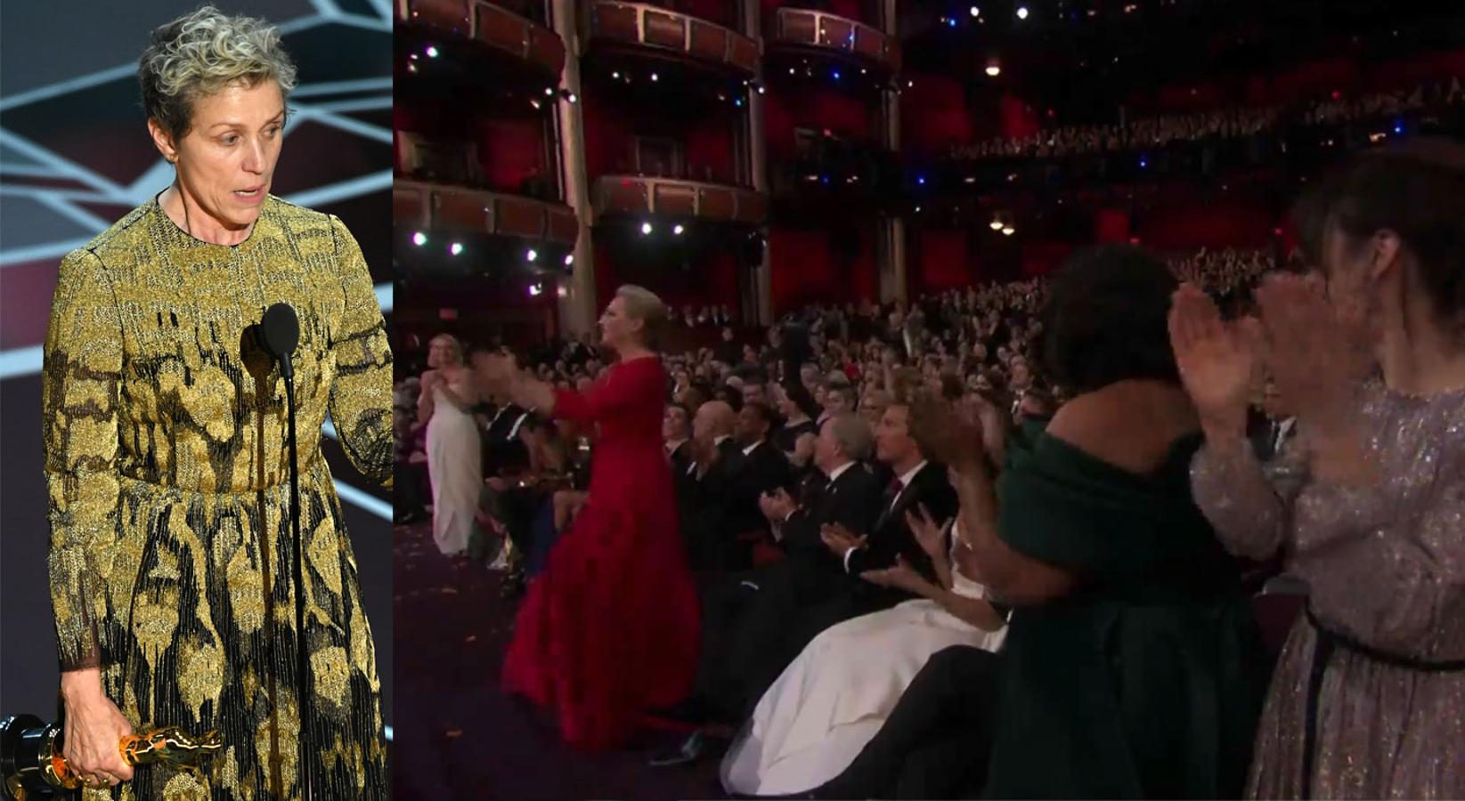 Los momentazos de los Premios Oscar 2018: Frances McDormand y su discurso feminista