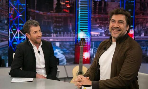 Javier Bardem, durante su visita al programa 'El Hormiguero'.