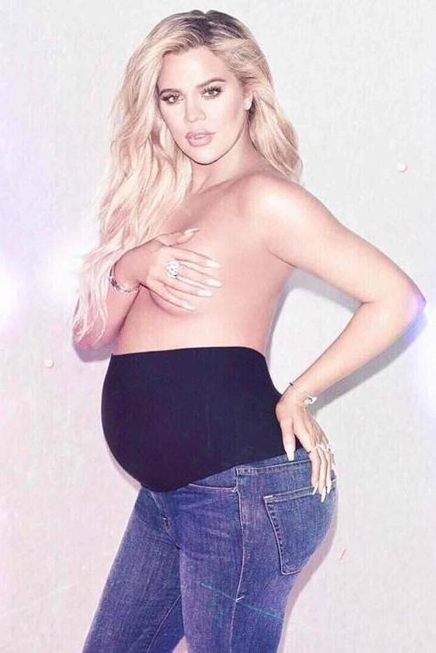 Khloé Kardashian en una imagen de su embarazo./cordon press.