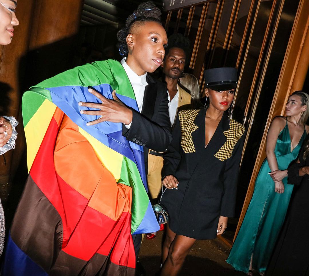 Cambio de 'look' de las famosas en las fiestas post Gala Met: Janelle Monae y Lena Waithe