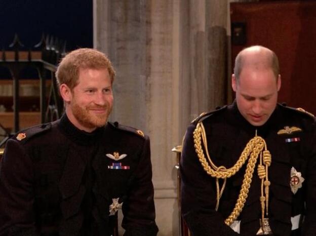 Momento en el que Harry ha visto a Meghan vestida de novia por primera vez.