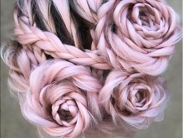 Esta temporada se lleva las trenzas con forma de rosas