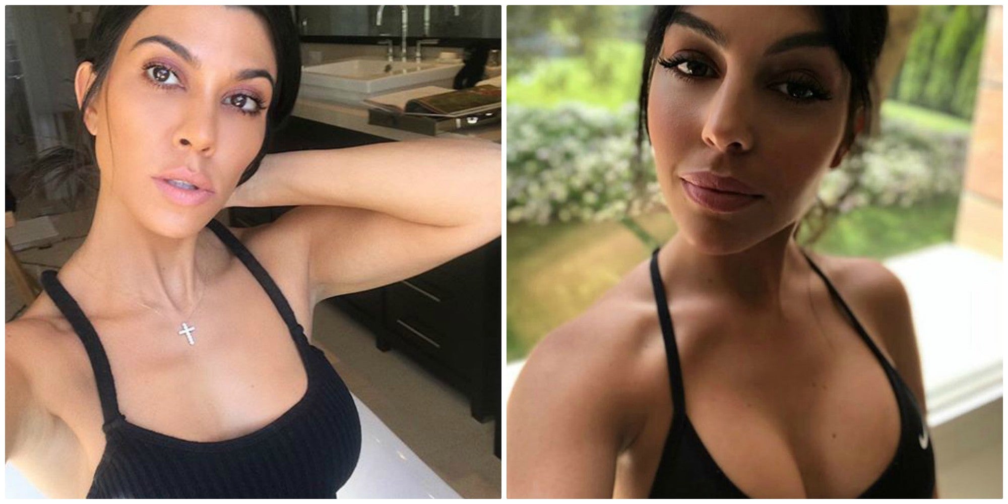 Georgina Rodríguez y Kourtney Kardashian, gemelas de Instagram