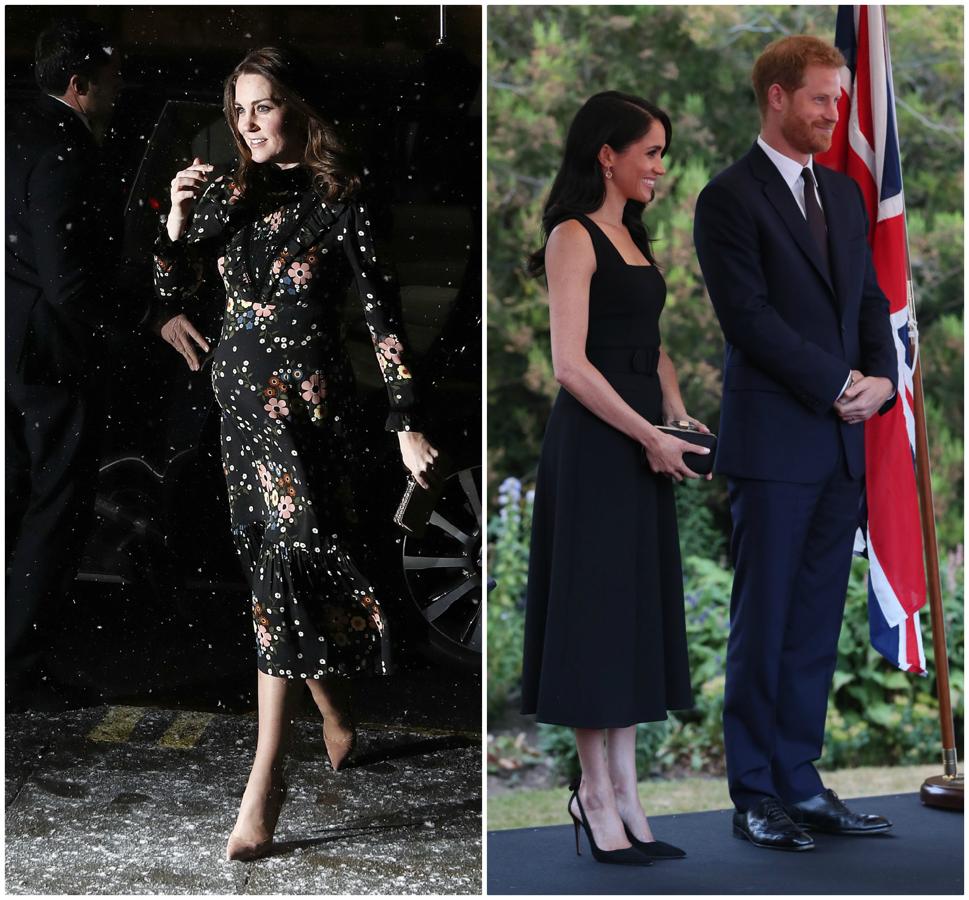 Los vestidos de cóctel de Kate Middleton y Meghan Markle