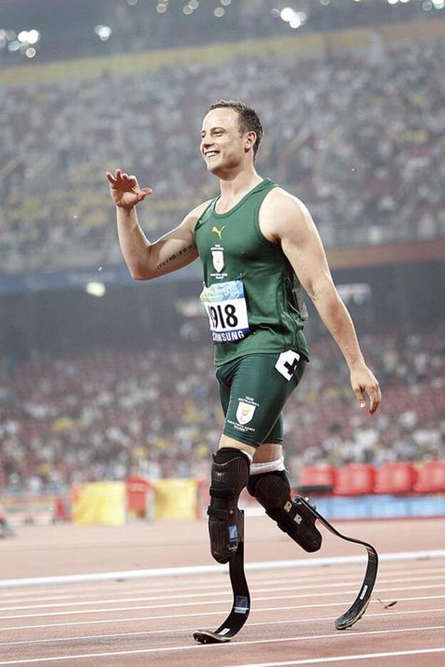 Pistorius durante los Juegos Olímpicos de Beijing 2008.