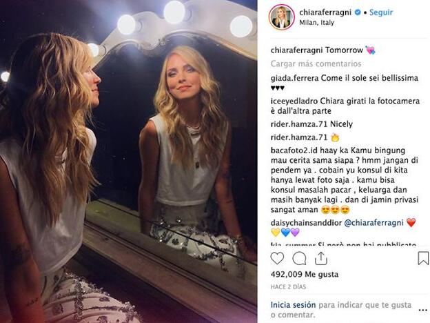 Más que longitud, lo que Chiara Ferragni busca en su extensiones es algo de volumen extra.