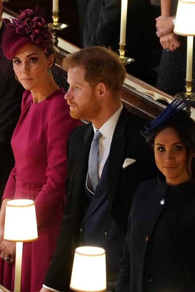 Kate Middleton, el Príncipe Harry y Meghan Markle.