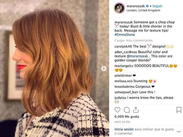 La estilista de Emma es quien ha desvelado en su cuenta de Instagram cómo es el nuevo look de la actriz.