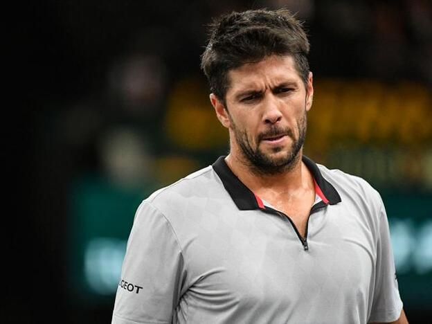 Fernando Verdasco, que celebra su cumpleaños el 15 de noviembre, en una foto de uno de sus partidos de tenis./gtres.