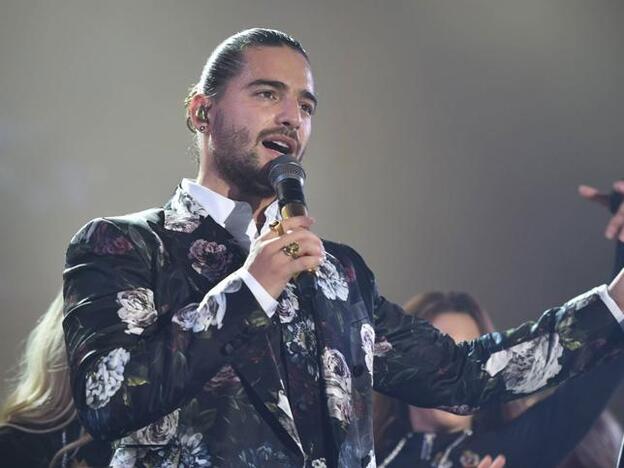 Maluma durante uno de sus últimos conciertos de la gira F.A.M.E./cordon press.