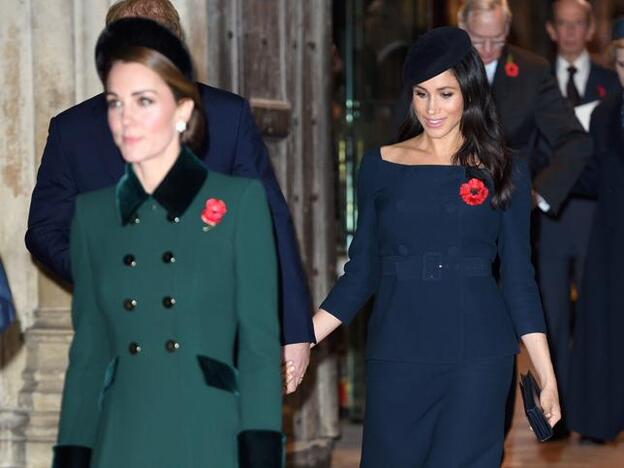 Haz click en la imagen para descubrir todos los looks que desataron los rumores de embarazo de Meghan Markle./getty