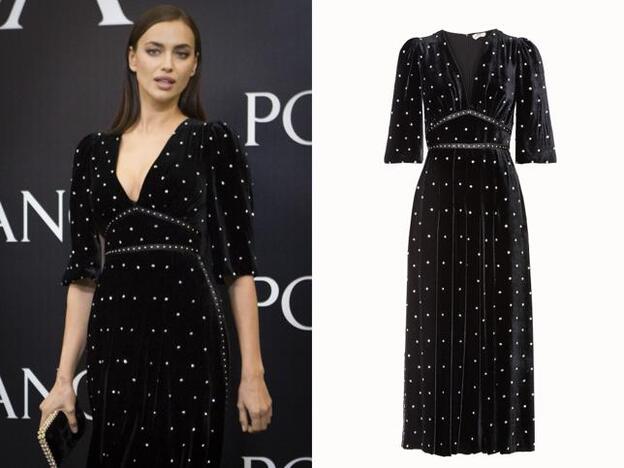 Irina Shayk con vestido de Fendi.