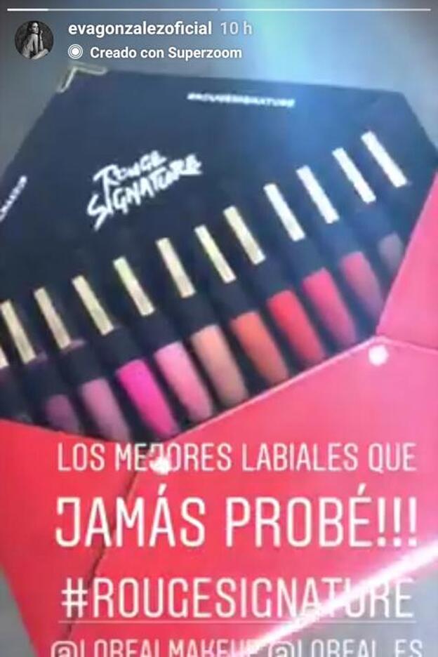 Eva González compartía esta publicación en Instagram 'stories'.