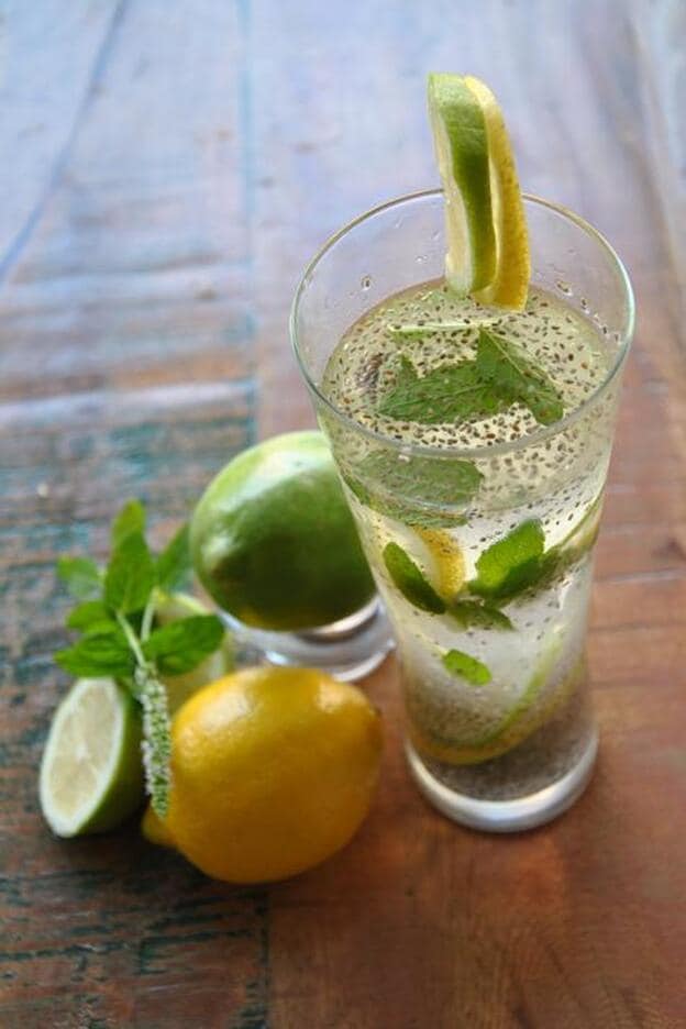 Agua de limón con chía, la bebida perfecta para quemar grasas