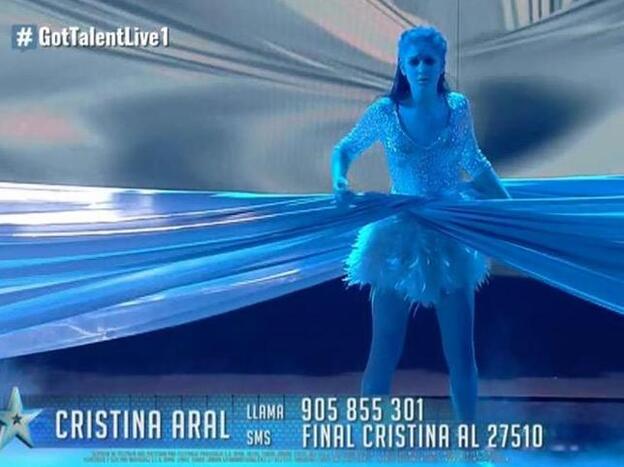 Cristina Aral durante su actuación en 'Got Talent'.