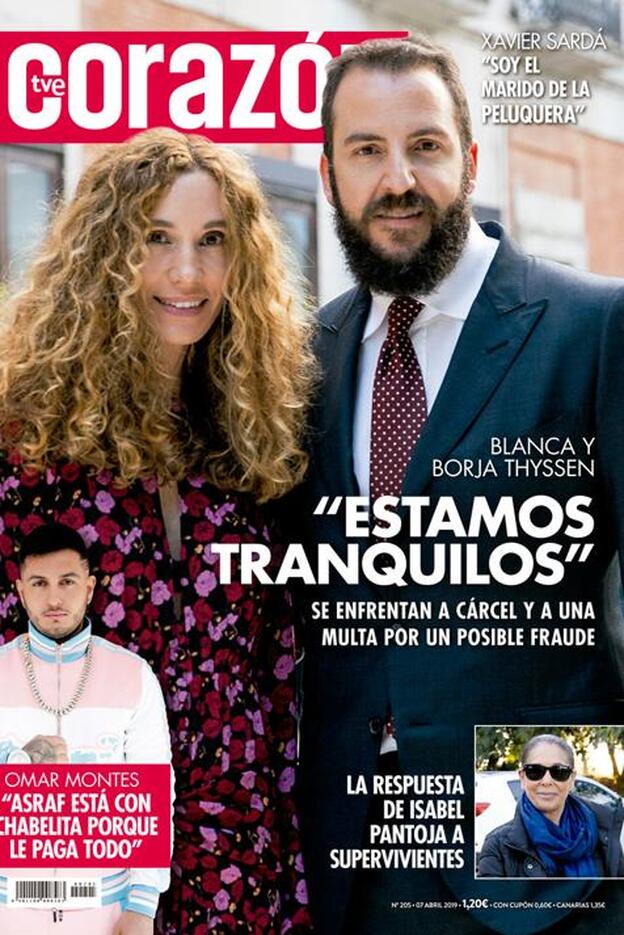 Borja y Blanca Thyssen, portada de la revista 'Corazón' esta semana./d.r.