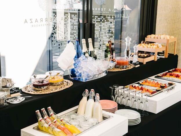 Una imagen de una parte del 'brunch' del hotel Emperador.