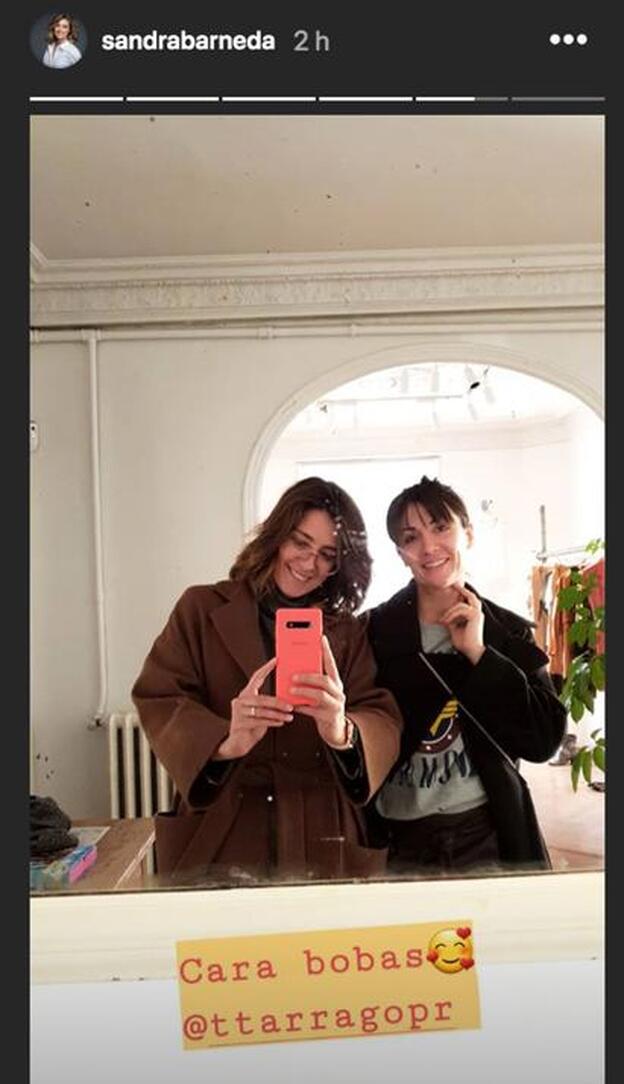 Sandra Barneda y Nagore Robles en el 'selfie' que la presentadora ha colgado en las redes.