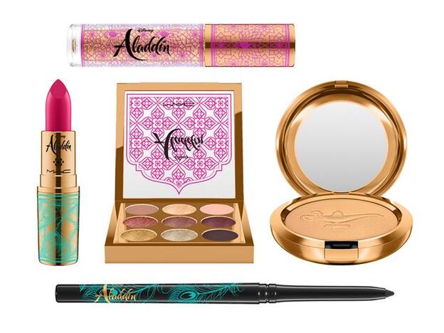 Estos son algunos de los productos de la colección de maquillaje de Aladdin que ha lanzado M·A·C.