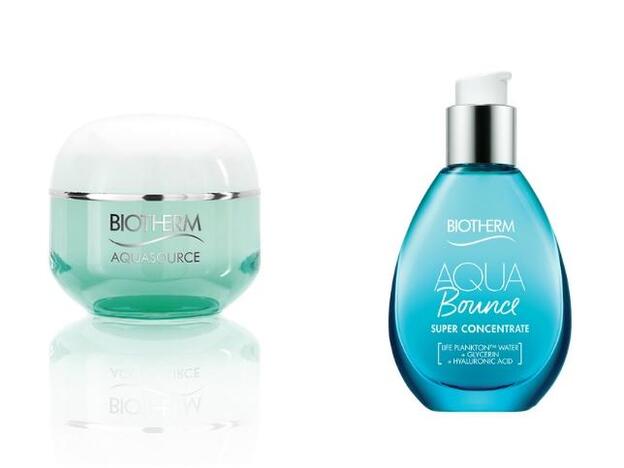 1. ORIGINAL. Aquasource Gel Crema de Biotherm (47,90 €). 2. REINVENCIÓN. Aqua Bounce Super Concentrate de Biotherm (29 €).