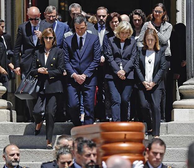 Políticos en el funeral de Alfredo Rubalcaba.