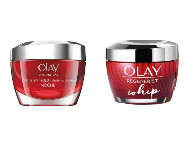 1. ORIGINAL. Regenerist de Olay (33,35 €). 2. REINVENCIÓN. Regenerist Whip de Olay (39,99 €).