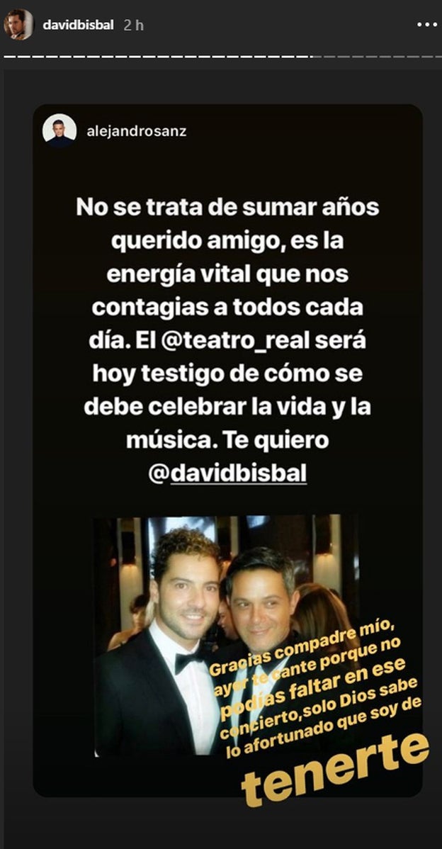 Contestación de David Bisbal a Alejandro Sanz.