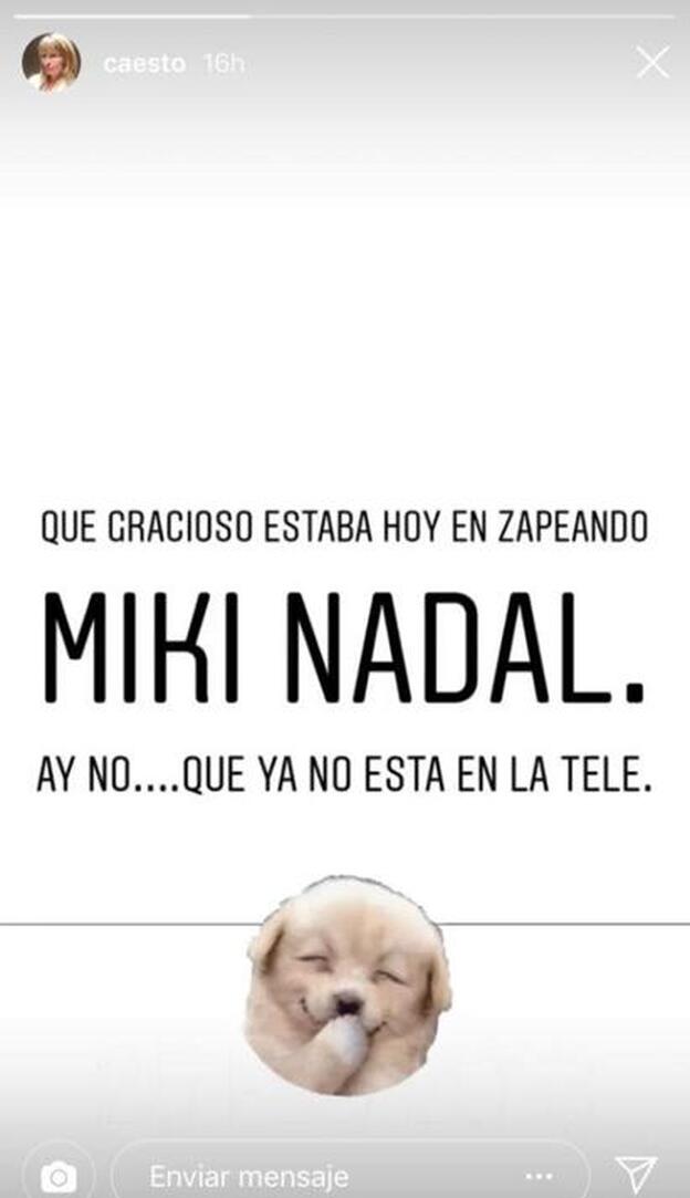 Este es el mensaje en tono de burla de la exsuegra de Miki Nadal.