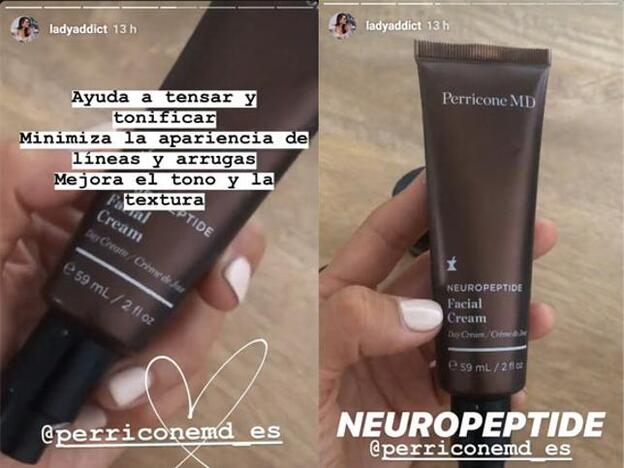 Lady Addict ha revelado en Instagram cuál es esa nueva crema antiedad de Perricone md que no falta en su neceser.