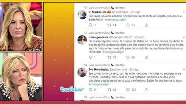 'Sálvame' mostró esas faltas de respeto a Belén Ro por parte de los fans de Lydia Lozano.