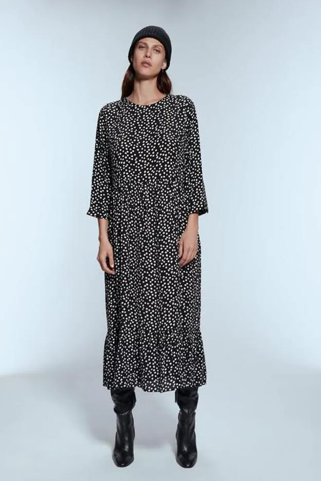 El vestido de lunares viral de Zara llega en negro a la colección | Mujer Hoy