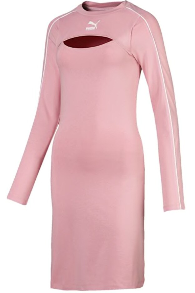 Vestido rosa empolvado de Puma, felizmente rebajado en la tienda online.