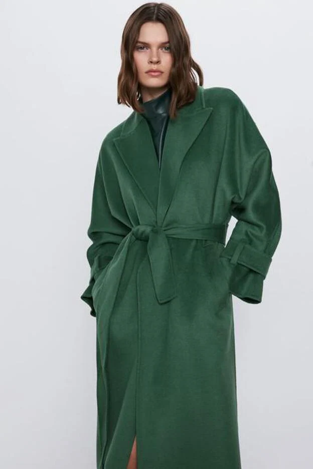 Margarita Comercialización Peaje La nueva colección de Zara tiene el abrigo verde que tu también vas a  querer en tu armario | Mujer Hoy