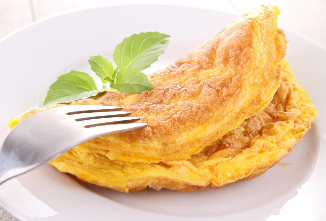 Tortilla francesa con pavo