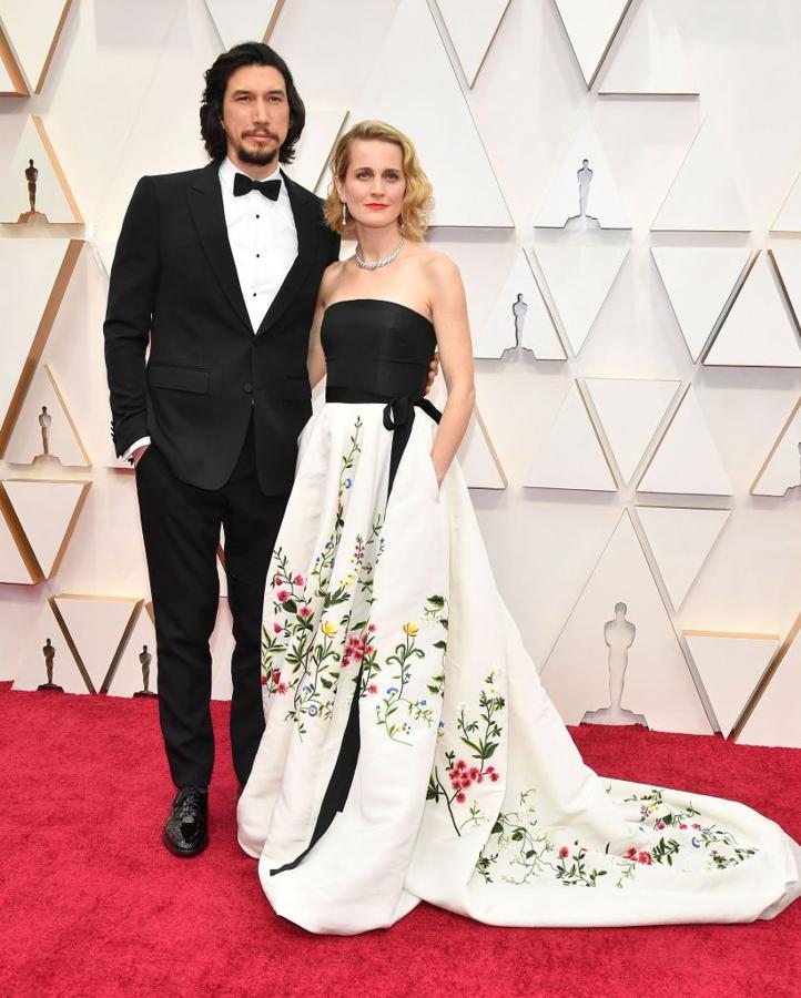 Las parejas de la alfombra roja de los Premios Oscar 2020: Adam Driver y Joanne Tucker