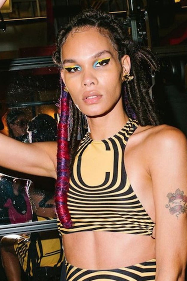 Uno de los maquillajes más originales de la Semana de la Moda de Nueva York: el de Chromat.